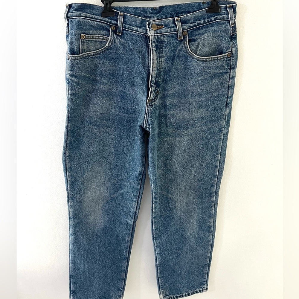 Vintage L.L. Bean Classic Fit Flannel Lined Jeans, Size: 35x30